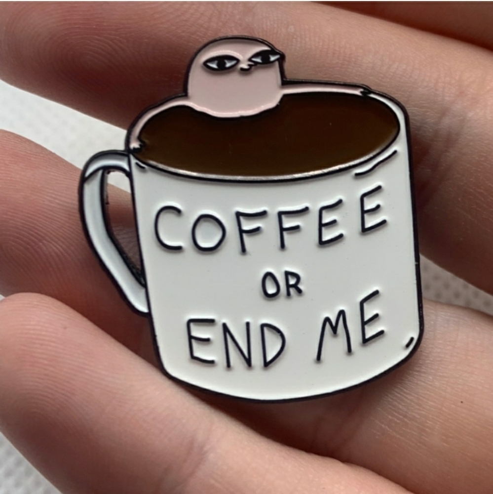 New big eyes love coffee Brooche/Pin